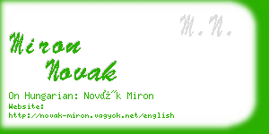 miron novak business card